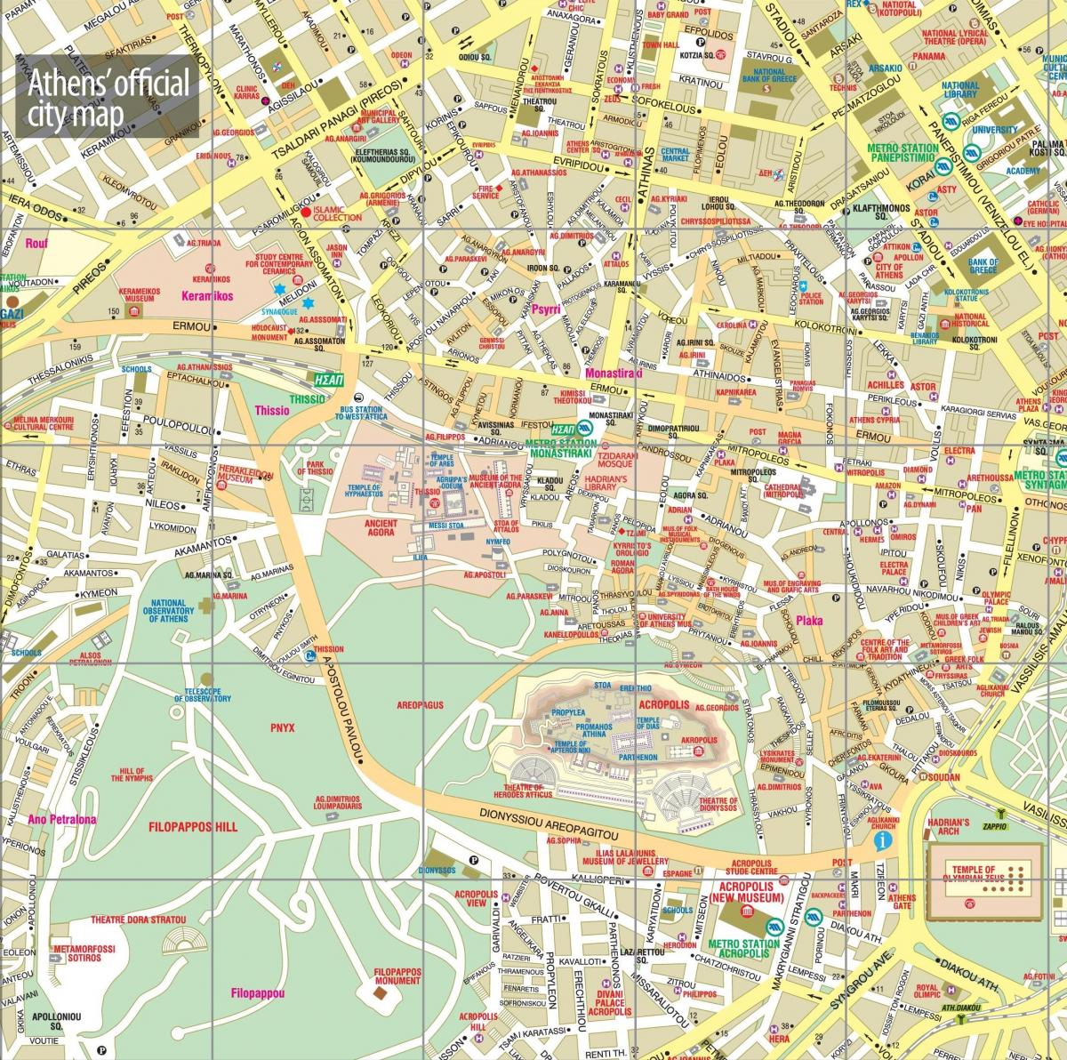 Stadtplan von Athen