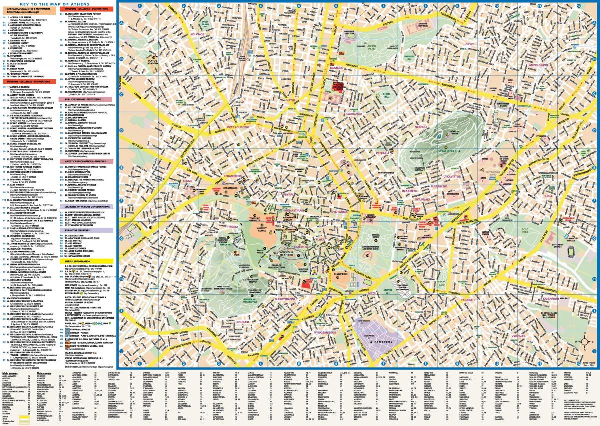 Straßenkarte von Athen